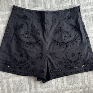 Zara Black High Waist Women Shorts